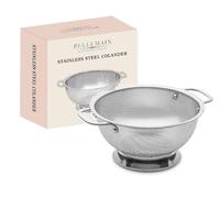 Bellemain 3 Qt Metal Colander with Handle | Pasta, Spaghetti, Berry, Fruit, Vegetable, Kitchen Food Strainer Basket | 18/8 Stainless Steel Colander Bowl | Pot Drainer for Cooking, Sifter Strainer