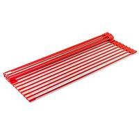 Bellemain Over Sink Dish Drying Rack, Dish Drying Mat | Collapsible Dish Drying Rack for Kitchen Counter, Heat Resistant Stainless Steel & Silicone Drying Rack, Dish Drainer (Red, Medium)
