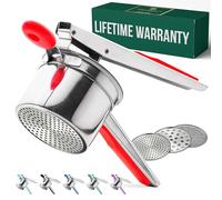 Bellemain Stainless Steel Potato Press with 3 Interchangeable Fineness Discs