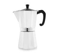 Bellemain Stovetop Espresso Maker | Italian Moka Pot Espresso Maker, Classic Aluminum Design Mocha Pot for Home Brewing & Camping | Easy to Use & Clean - 9-Cup, White