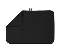 Bellemain XL Dish Mat Microfiber Dish Drying Mat, Super absorbent (Black, 17" x 24")