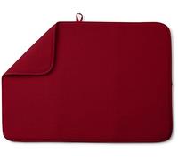 Bellemain XXL Dish Mat 24" x 17" ( LARGEST MAT ) Microfiber Dish Drying Mat , Super absorbent ( Red )