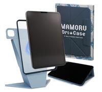 BELLEMOND iPad Case for iPad A16 11" 2025 / 10th Gen 10.9" 2022 | Origami Folio Stand | 6-Mode Foldable, Magnetic Detachable Cover | MAMORU Ori Case | Navy & Pale Blue