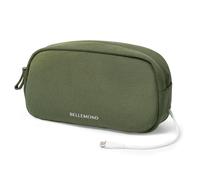 BELLEMOND「Totono+」| Cord Organizer Tech Pouch | Travel Electronics Organizer Case for Cables & Chargers | Hidden AirTag Slot & Cable Pass-Through | Designed in Japan | Bamboo Green