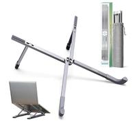 BELLEMOND | X-Shape Laptop Stand - Adjustable Aluminum Riser, 5 Height Levels, Lightweight & Foldable, Ventilated, for Laptops and Tablets up to 17.3" | Midnight Black