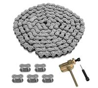 Belleone #35 Roller Chain, 5 Feet 35 Chain with 5 Master Links, Chain Breaker- Carbon Steel Chain for Mini Bike, Go Kart, Motorcycle, Scooter, Bicycle, Home and Industrial Machinery - 160 Links