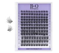 BelleQiana Silk Air Individual Eyelashes Feather-Light Ultra-Soft Band Lashes, DIY Cluster Lashes 144 Pcs 0.05mm eyelashes individual at Home(Silk Air 03)