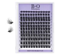 BelleQiana Silk Air Individual Eyelashes Feather-Light Ultra-Soft Band Lashes, DIY Cluster Lashes 144 Pcs 0.05mm eyelashes individual at Home(Silk Air 02)