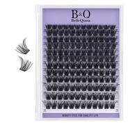 BelleQiana Silk Air Individual Eyelashes Feather-Light Ultra-Soft Band Lashes, DIY Cluster Lashes 144 Pcs 0.05mm eyelashes individual at Home(Silk Air 01)