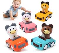 BelleStyle Baby Toy Cars for 1 Year Old Boys Girls, 4Pcs Press and Go Car Toys for Toddlers 1 2 3 Year Old, Kids' Play Vehicles Early Educational Toys Gifts for Kids 12-18 Months