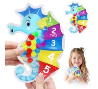 BelleStyle Colour Sorting Toys for Toddlers, Sensory Fidget Toys for Autism, Seahorse Colour Match Fine Motor Skills Games Boys Girls, Early Educational Montessori Toys for Kids 3 4 5 6 Years Old