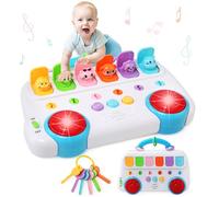 BelleStyle Pop Up Toys for 1 Year Old Boys Girls, Cause and Effect Sensory Toy with Animals Keys Music & Lights, Toddlers Montessori Educational Sorting Toy Gifts for Baby 12 18 Months 1 2 3 Year Old