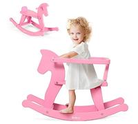 Belleur Rocking Horse for Kids 1-3 Years Old, Wooden Rocking Toy for Toddlers with Removable Fence for Indoor & Outdoor Activities, Baby Horse Riding Toy for Birthday & Visit Gifts
