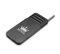 BelleViewWay 8-Compartment Aero-Grade Metal snuff Storage Box with Dual Straws, Non-Slip Lock, Laser-Engraved Crown Emblem, Portable Travel Case, Luxury Gift Packaging (Obsidian Black)