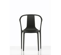 Pariser Chic: Belleville Chair Plastic Stuhl von Vitra Belville ist der Name des pulsierenden Pariser Quartiers in dem das Designerduo Bouroullec ihr Studio hat. Die Stimmung im Viertel und die klassischen französischen Bistromöbel waren Inspirationsquelle für den Belleville Chair von Vitra. Aus diesem Grund wirkt er in seiner Form besonders vertraut und gleichzeitig dennoch zeitgenössisch. Er ist aus zwei Komponenten gefertigt: einer Rahmenstruktur, die einer Kalligraphie gleich die Beine und die Rückenlehne des Stuhls formt und eine Sitzschale aus Kunststoff, die dafür sorgt, dass sich der Stuhl auch für den Outdoor-Bereich eignet. Belleville Familie Neben dem Belleville Chair umfasst die Kollektion noch eine Reihe von Tischen, die zusammen eine vielfältige und doch in sich stimmige Familie bilden, deren Ausdruck und Material perfekt aufeinander abgestimmt ist. Der Belleville Chair zeigt sich als außergewöhnlich vielseitig und wirkt in Galerieräumen, wie auch in Wohnungen oder Restaurants der unterschiedlichsten Stilrichtungen. Ronan und Erwan Bouroullec Das Designduo Bouroullec besteht aus den Brüdern Ronan und Erwan , die in Quimper in Frankreich geboren wurden. Seit 1999 betreiben die beiden als gleichberechtigte Partner ihr Design-Studio im Belleville Quartier in Paris . Vom kleinen Gebrauchsgegenstand bis hin zu großen Architekturprojekten - ihr Aufgabengebiet ist äußerst vielseitig. Material und Format Der Belleville Chair ist aus Polyamid gefertigt und 50 cm breit, 49 cm tief und 83 cm hoch. Sie haben die Wahl zwischen verschiedenen Varianten .