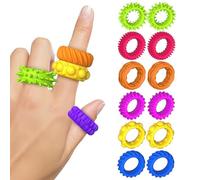 BelleVive 12-Pack Fidget Toys for Kids, Sensory Rings, Fidget Rings, Sensory Toys for Children with Autism - Quiet Fidgets Against Anxiety in the Classroom