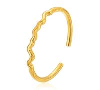 BelleVive 18 Karat Gold Plated Bangles for Women, Open, Adjustable, Gold Bracelets, Thick Hammered Bangles, Thin Minimalist Gold Bangle Bracelet, Style 2