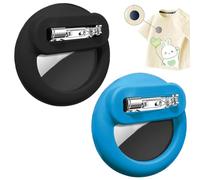 BelleVive 2 Pack Mini Holder with AirTag for Kids, Hidden Holder for AirTag Silicone with Safety Pin for Clothes, GPS Tracker Case Clip, Compatible with Apple Air Tag