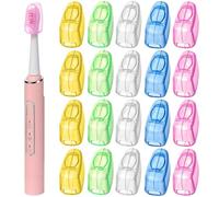 BelleVive 20-Pack Travel Toothbrush Head Covers, Portable Toothbrush Protectors, Brush Case, Suitable for Most Manual and Electric Toothbrushes
