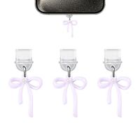 BelleVive 3-Pack Charms for Phones and Kindle, Dust Protection Charm Compatible with Kindle Type-C Charging Port, Gift for Men Women, Accessories for iPhone 15/16, Purple