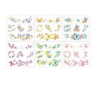 BelleVive 30 Pieces Glittery Butterfly Freckle Face Tattoos, Glittery Butterflies, Temporary Body Makeup Patches, Accessories for Summer Festivals, Carnival Parties