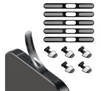 BelleVive 5 pcs dustproof mesh stickers and 5 pcs USB-C dust plugs, anti-dust mobile accessories for iPhone 16/16 Plus/16 Pro/16 Pro Max/iPhone 15/15 Pro/Pro Max/Plus (black)
