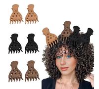 BelleVive 6 Piece Hair Volume Clips, Root Clips for Curly Hair Volume and Claw Clips, Root Lifter for Bouncy Curls, Hair Root Lifting Clips without Crease, Colour 2