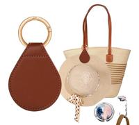 BelleVive Magnetic Hat Clip for Bags and Totes, Magnetic Beach Straw Hat Accessory, Essential Travel Gear Accessories (Brown)