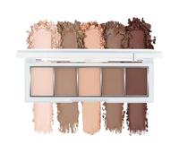 BelleVive Neutral Nude Brown Eyeshadow Palette Makeup, 5 Colours with Velvety Matte Finish, Cool Toned Nude Taupe Eyeshadows, Natural Everyday Makeup, Long-lasting, 01#