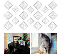 BelleVive Rainbow Vinyl Window Stickers, 18 Piece Set, Anti-Collision, Multicolor, Colorful, Glass Surface