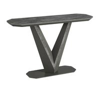 bellevue ceramic rectangular console table in slate grey