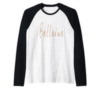Bellevue Washington Vintage Elegant Design Raglan Baseball Tee