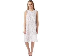 BELLEZZA BABE Ladies Women’s Knee Length Sleeveless Nightie Loungewear Nightshirt Nightdress Night Gown UK 10-30 (Pink, 16-18)