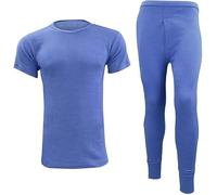 BELLEZZA BABE Men Short Sleeve Top and Long Johns Trouser Set Thermal Underwear Warm Winter Brushed Inside Base Layer Vest