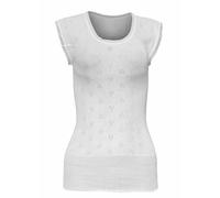 BELLEZZA BABE Womens 100% Cotton Thermal Textured Pattern, White, Made In UK (Built Up Round Neck Spencer, XL)