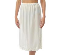 BELLEZZA BABE Womens Half Waist Slips Lace Trim Cling Resist Underskirt Petticoats - 3 Lengths Options Size 8 to 30 (UK, Numeric, 60, Regular, Regular, 20-22, 27" Beige)