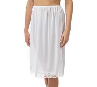 BELLEZZA BABE Womens Half Waist Slips Lace Trim Cling Resist Underskirt Petticoats - 3 Lengths Options Size 8 to 30 (UK, Numeric, 60, Regular, Regular, 12-14, 24" White)