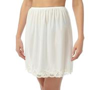 BELLEZZA BABE Womens Half Waist Slips Lace Trim Cling Resist Underskirt Petticoats - 3 Lengths Options Size 8 to 30 (UK, Numeric, 60, Regular, Regular, 12-14, 18" Beige)