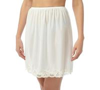 BELLEZZA BABE Womens Half Waist Slips Lace Trim Cling Resist Underskirt Petticoats - 3 Lengths Options Size 8 to 30 (UK, Numeric, 60, Regular, Regular, 20-22, 18" Beige)