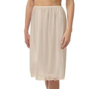 BELLEZZA BABE Womens Half Waist Slips Lace Trim Cling Resist Underskirt Petticoats - 3 Lengths Options Size 8 to 30 (UK, Numeric, 60, Regular, Regular, 20-22, 24" Beige)