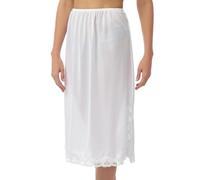 BELLEZZA BABE Womens Half Waist Slips Lace Trim Cling Resist Underskirt Petticoats - 3 Lengths Options Size 8 to 30 (UK, Numeric, 60, Regular, Regular, 20-22, 27" White)