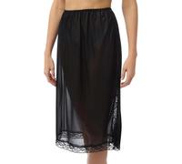 BELLEZZA BABE Womens Half Waist Slips Lace Trim Cling Resist Underskirt Petticoats - 3 Lengths Options Size 8 to 30 (UK, Numeric, 60, Regular, Regular, 16-18, 27" Black)