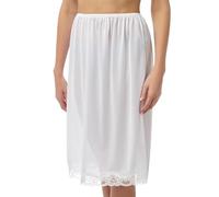 BELLEZZA BABE Womens Half Waist Slips Lace Trim Cling Resist Underskirt Petticoats - 3 Lengths Options Size 8 to 30 (UK, Numeric, 60, Regular, Regular, 20-22, 18" White)