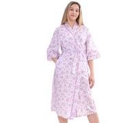 BELLEZZA BABE Women's PolyCotton Nightgown, Ladies Floral Print Comfortable Nightie Nightwear (Gown, 10-12, Pink)