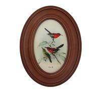 Bellglee 4x6 Oval Wood Picture Frame - Vintage Decor Photo Frame with Glass - Classic Oval Wood Frame for Wall & Tabletop, Retro Home Décor