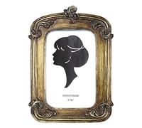 Bellglee Vintage Picture Frame 4x6 Inch, Gold Antique Photo Frames with Glass Front for Tabletop and Wall Hanging, Home Decor, Art Deco, Photo Gallery, Displays, Gift Ideas (Gold, 4x6)