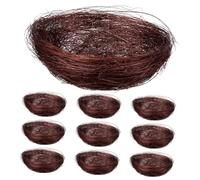 BELLIFFY 10 Pcs Handmade Natural Woven Bird Nests Rustic Garden Ornament Artificial Nest Decoration for Home and Outdoor Use