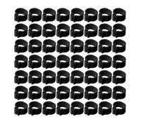 BELLIFFY 100 Pcs Black Pigeon Foot Rings Poultry Leg Bands Reusable Bird Identification Bands for Marking and Managing Pigeons and Other Birds