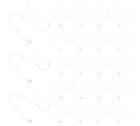 BELLIFFY 1000Pcs White Polyester Tag Hanging Strings 30Cm Bulk Pack with Snap Lock Pin Loop Fastener for Clothing Shoes Luggage Garments and Crafts