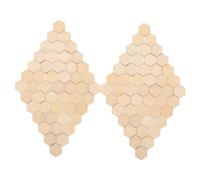 BELLIFFY 100PC Hexagonal Beech Wooden Shapes Ornaments DIY Craft Decorations for Wedding Birthday Christmas Party Table Embellishments and Smooth